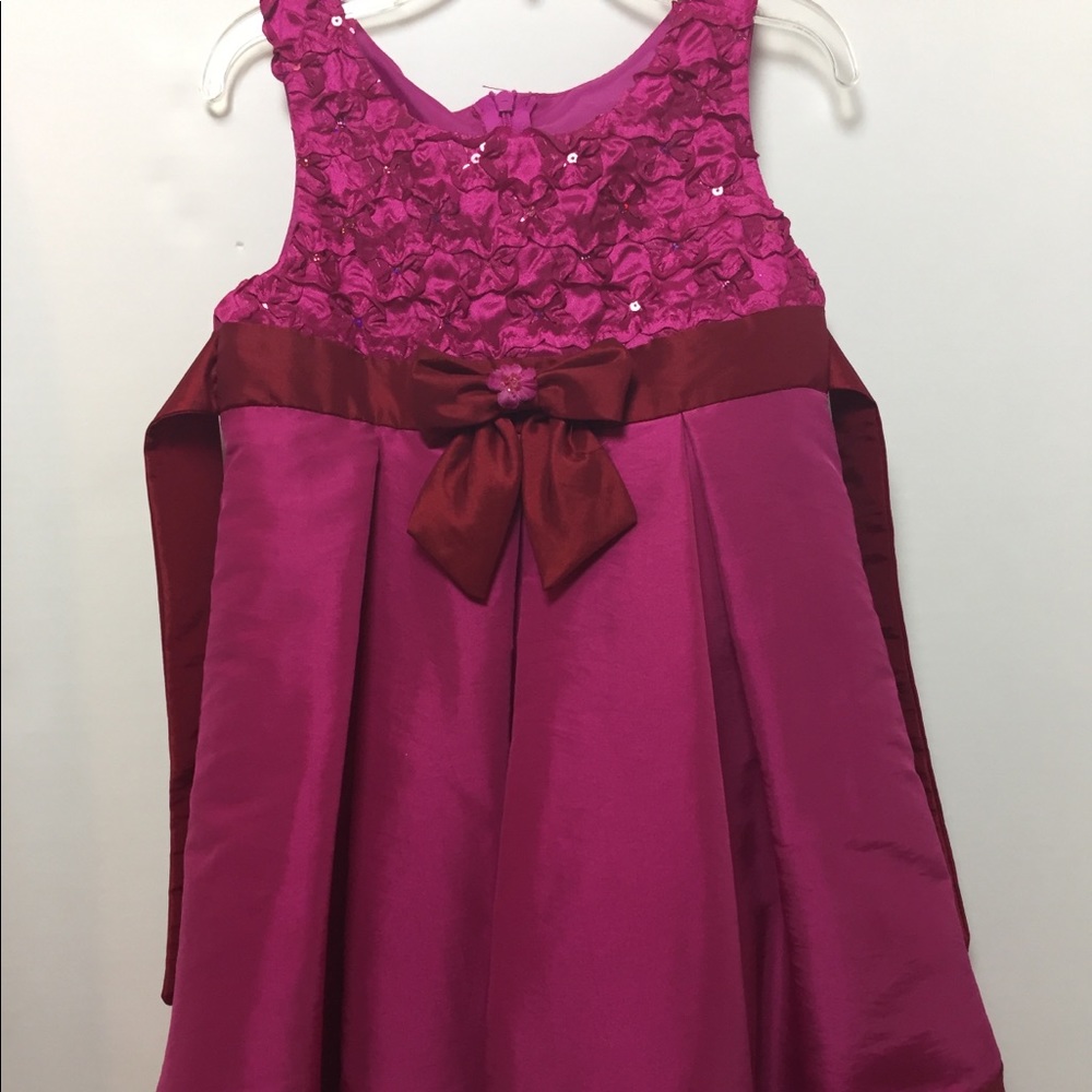 Girl’s Pink and Red Holiday Dress